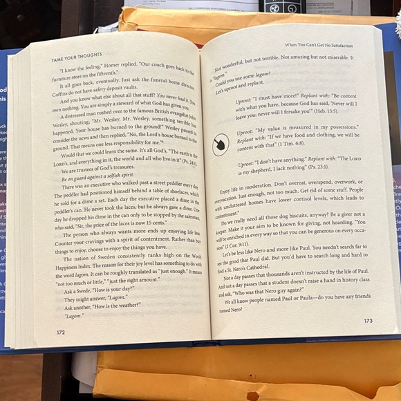 'Tame Your Thoughts' Book - Blue Cover - Picture 2 of 3